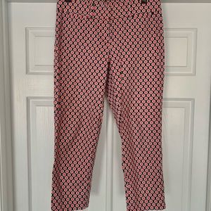 Loft Marissa Skinny Crop Coral Pants Size 4